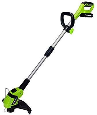 lot 8697 image: Earthwise LST02010 20-Volt 10-Inch Cordless String Trimmer, 2.0Ah Battery & Fast Charger Included