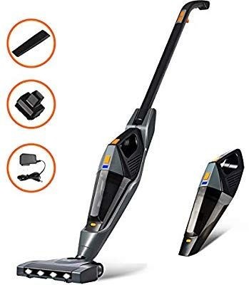 lot 8702 image: Cordless Vacuum, Hikeren 12000 PA Stick Vacuum Cleaner, 2 in 1 Lightweight Rechargeable Bagless Stick and Handheld Vacuum for Carpet Hardwood Floor Pet Hair