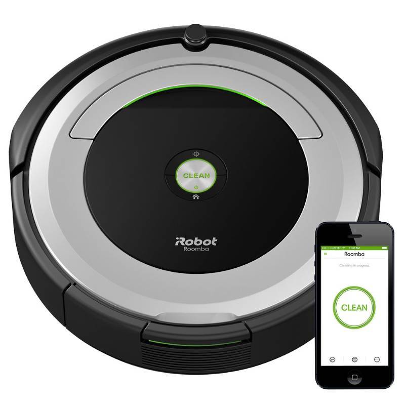 lot 8704 image: Roomba 690 Wif-Fi Connected Vacuuming Robot, Light Silver