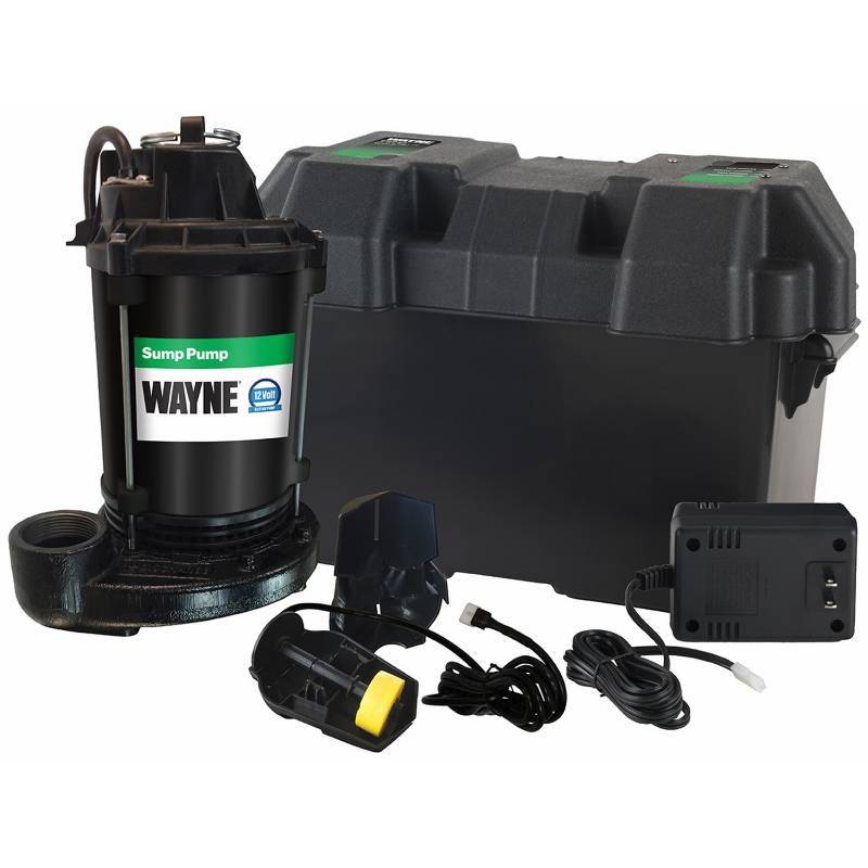 lot 9420 image: Wayne ESP25 Sump Pump System, 3300 gph, 13 hp, 12 VDC, Thermoplastic, 75 A