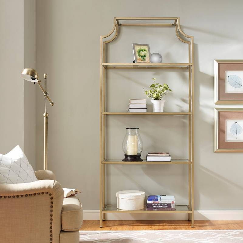 lot 9428 image: Crosley Aimee Glass Etagere