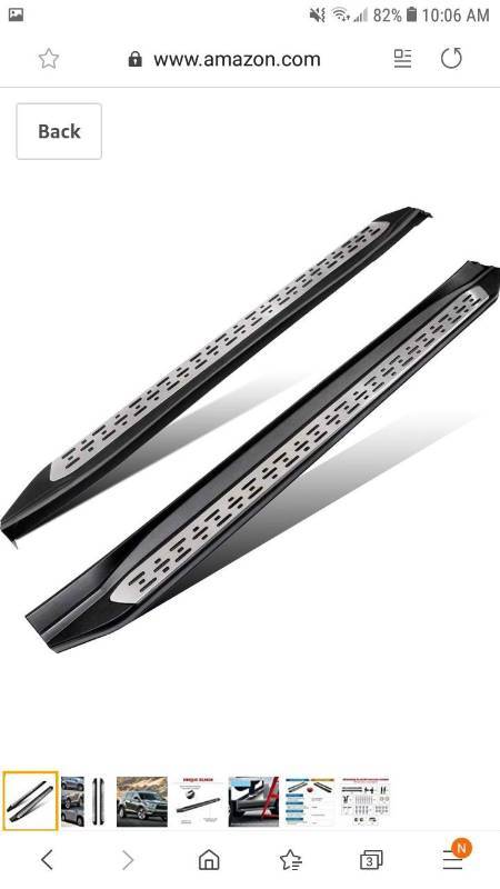 lot 9432 image: AUTOSAVER88 Updated OE Style Running Boards Fit for 2014 2015 2016 2017 2018 2019 Toyota Highlander 5.3 inch Aluminum Side Steps Nerf Bars (PT938-48140)