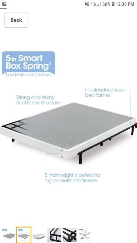 lot 9441 image: Zinus 5 Inch Low Profile Smart Box Spring, King