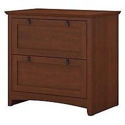 lot 9444 image: Bush Furniture Buena Vista 2 Drawer Lateral File Cabinet in Serene Cherry