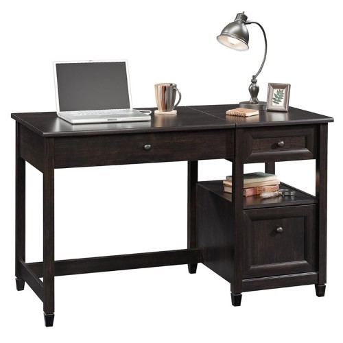 lot 9464 image: Sauder Edge Water Lift Top Desk Estate Black Finish
