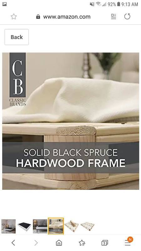 lot 9488 image: Classic Brands Instant Foundation High Profile 8-Inch Box-Spring Replacement, Full