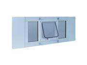 lot 10146 image: Perfect Pet by Ideal Chubby-Kat Sash Window Cat Door, Fits double hung windows from 33  - 38  wide (Flap Opening 7.5  W X 10.5  H For Cats up to 25 lbs.)