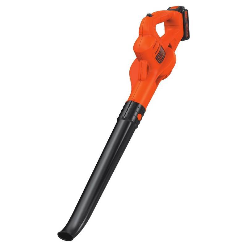 lot 10147 image: Leaf Blower Blackdecker 20V Max Lithium 130 MPH Sweeper, Orange Sorbet