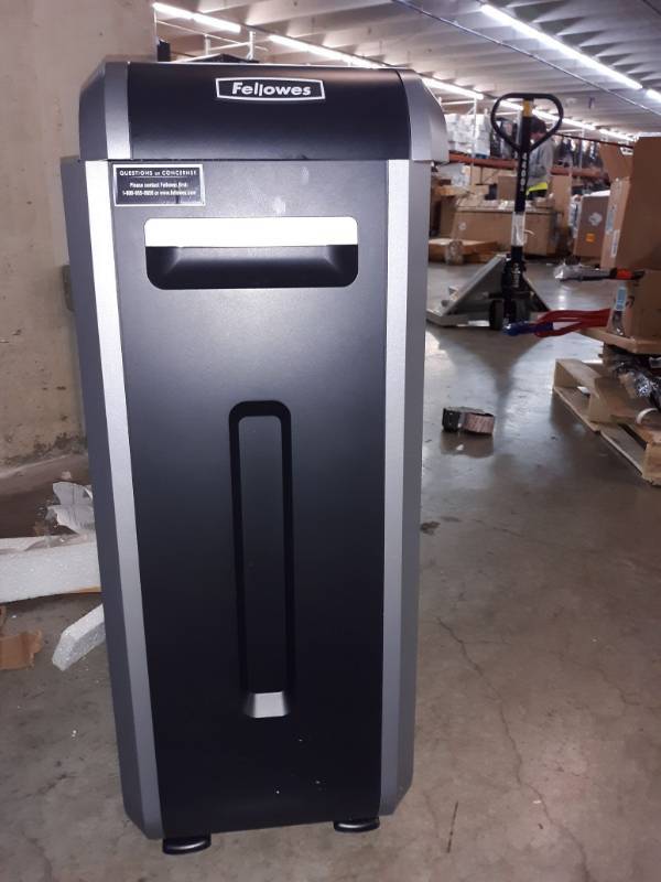 lot 10241 image: Fellowes Powershred 125Ci 100% Jam Proof 20 -Sheet Cross-Cut Commercial Grade Paper Shredder