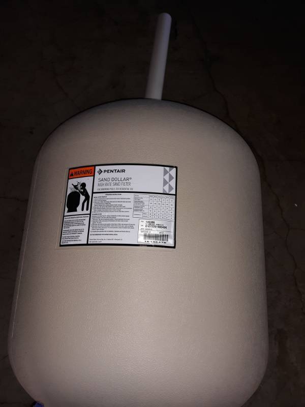 lot 10244 image: Pentair 145386 26 in. Sand Dollar Filter with Top Mount Valve