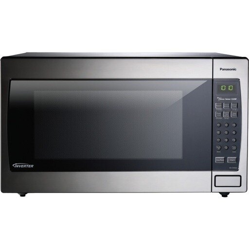 lot 10635 image: Panasonic Inverter 2.2 cu ft Microwave Oven, Stainless, 1250 W
