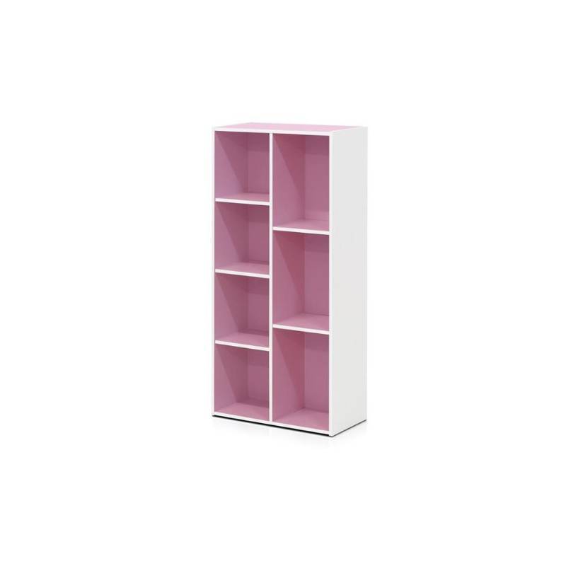 lot 10646 image: Furino WhitePink 7-Cube Reversible Open Shelf