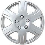 lot 10671 image: Design Silver ABS Plastic 15-Inch Premium Hub Caps (Set of 4)