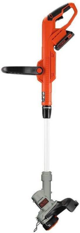 lot 10709 image: Black & Decker 20V Max Lithium Battery Powered Cordless TrimmerEdger, Battery Included, Attachment Rack Damaged, Trimmer Guard Not included