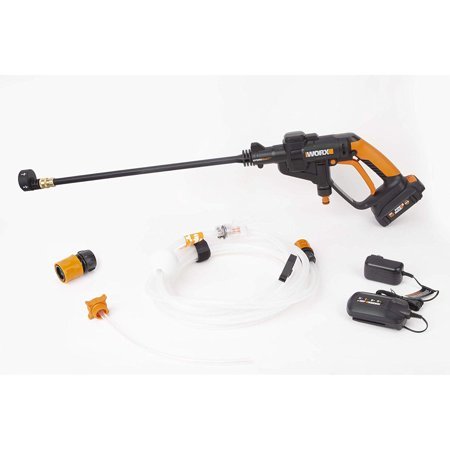 lot 10712 image: Worx WG625 20 Volt Battery Power Share Hydroshot Portable Power Washer, Black