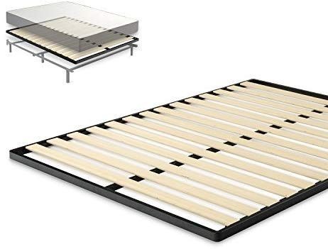 lot 10727 image: Easy Assembly Quick Lock 1.6 Inch Bunkie Board  STEEL Slat Support Mattress Foundation  King , Black