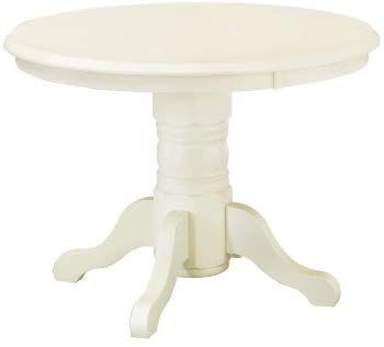lot 10736 image: HomeStyles Classic White Round Table Top w O-Ring, LegsBase Not Included, w Hardware