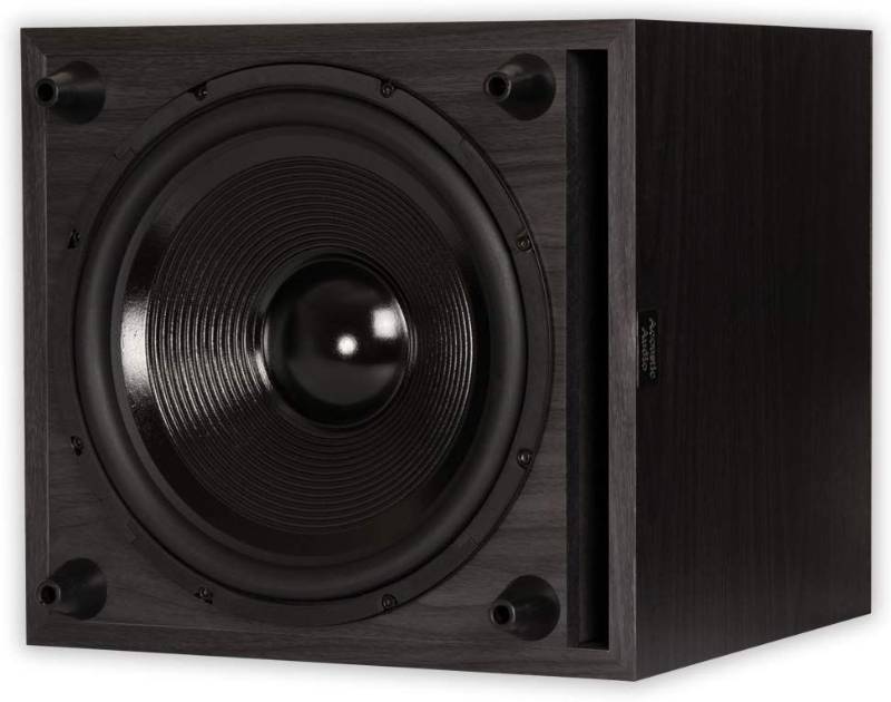 lot 3413 image: Acoustic Audio PSW-12 500 Watt 12-Inch Down Firing Powered Subwoofer (Black)