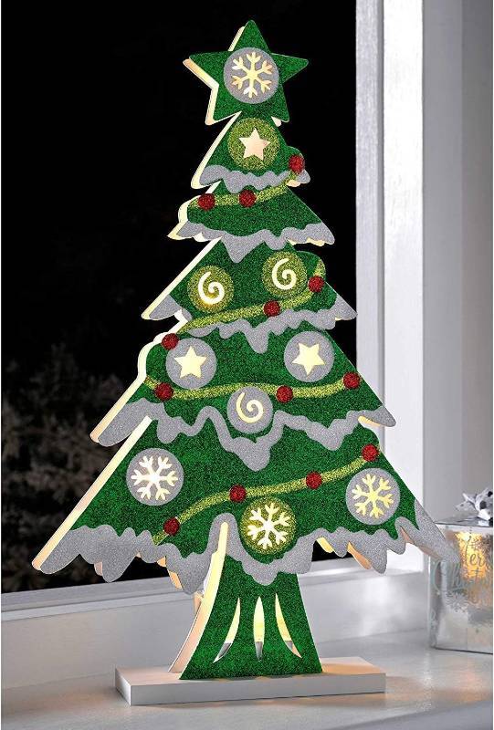 lot 3431 image: Werchristmas Pre-lit Christmas Tree Decoration, 44 Cm - Multi-colour
