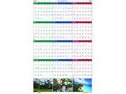 lot 3454 image: House of Doolittle Earthscapes Reversible Laminated Yearly Wall Calendar