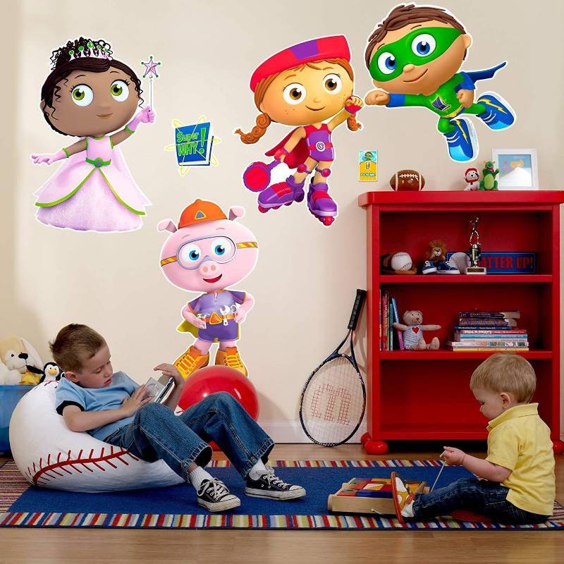 lot 3458 image: BirthdayExpress Super Why Room Decor - Giant Wall Decals