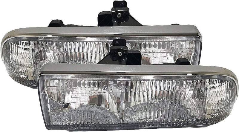 lot 3459 image: For 1998 1999 2000 2001 2002 2003 2004 Chevrolet Blazer  S10 Pick Up Headlights Headlamps Pair Set Replacement