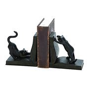lot 3461 image: Play Kitty Black Cat Bookends Playful Cats Book Ends (Pair) 9  Inches