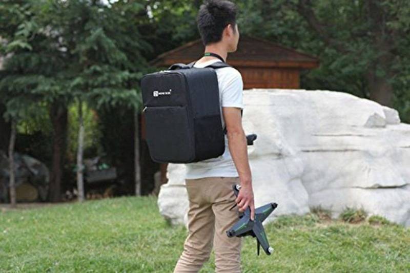 lot 3462 image: Depsetch protective travel backpack case for dji phantom 1, phantom 2, phantom 3 phantom 4, and portable  c black