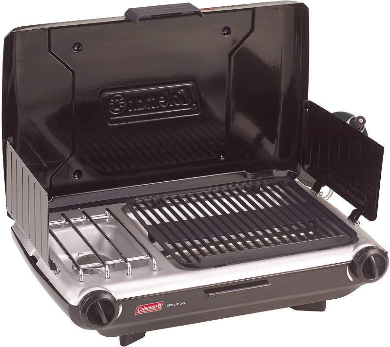 lot 3463 image: Coleman 2 Burner Grill Stove Combo�