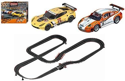 lot 8743 image: Carrera GO GT Competition 143 Scale Electric Powered Slot Car Race Track Set System 28 Feet