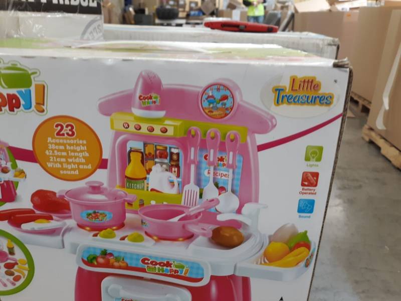 lot 8745 image: Webby Cook Happy Kitchen Play Set, Multi Color 23 Accessories