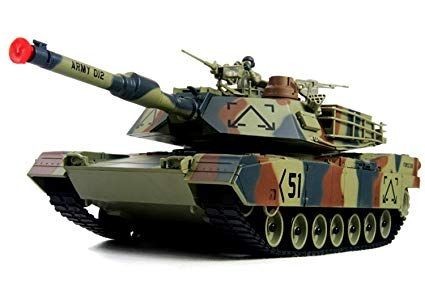 lot 8763 image: M1a2 Abrams Tank - Rc - Airsoft Bb Gun - Dark Camouflage - Usa Seller 124 -