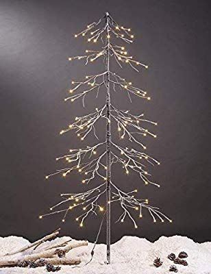 lot 8771 image: LIGHTSHARE Snowy Fir Tree, 144 LED Lights, for Indoor and Outdoor Use, Warm White, for Home Festival Party Christmas