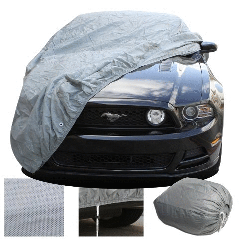 lot 8820 image: Oxgord Light Car Cover Indoor Dust Proof Fabric Protection Large - Corvette Size