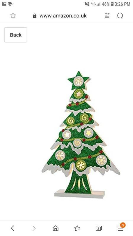 lot 9621 image: Werchristmas Pre-lit Christmas Tree Decoration, 44 Cm - Multi-colour
