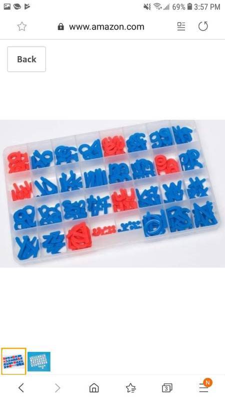 lot 9682 image: Primary Concepts, Inc Letter Tile Organizer Container