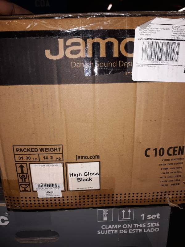 lot 10259 image: Jamo C10 CEN Gloss Black Center Channel Speaker