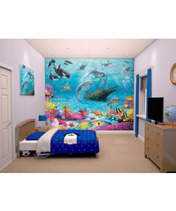 lot 10265 image: 120 in. H x 96 in. W Sea Adventure Wall Mural