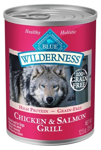 lot 10307 image: Blue Buffalo Wilderness High Protein Grain Free, Natural Adult Wet Dog Food, Salmon & Chicken Grill, 12.5-oz can