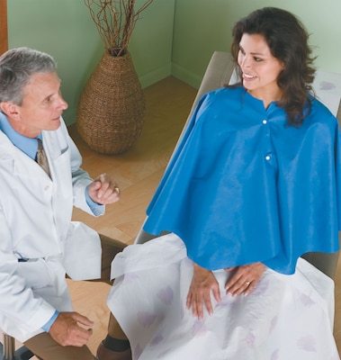 lot 10336 image: TIDI(r) Ultra Mammo Patient Poncho Exam Cape