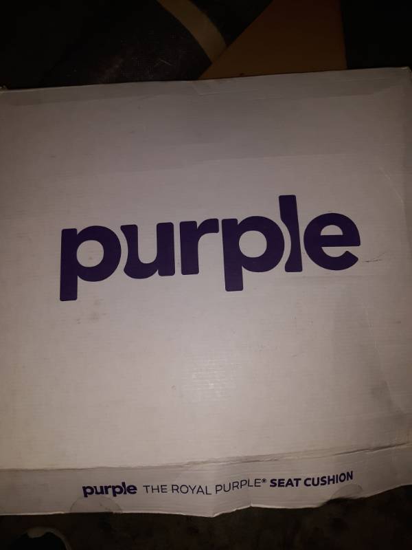 lot 10422 image: Purple Double Seat Cushion - Seat Cushion for The Car Or Office Chair - Can Help in Relieving Back Pa