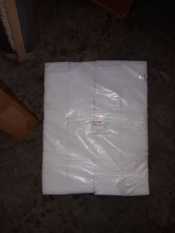 lot 10425 image: 100-Pack Magic Cleaning Sponges Eraser, Household Sponge Eraser Cleaner Foam Cleaning for Kitchen, Furniture, Car, Leathe