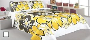 lot 10759 image: Golden Linen 3 Pcs Print Bedspread Set