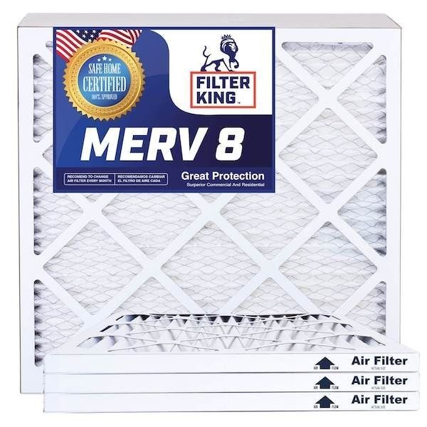lot 10774 image: Merv 8 Air FilterFurnace Filters (4 Pack) , 20x25x1