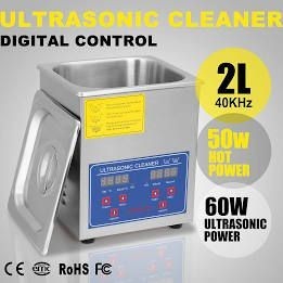 lot 10840 image: FoodKing UltraSonic Cleaner Jewelry Eyeglass Commercial Industrial w Digital Heater & Timer (1.3 Liter)