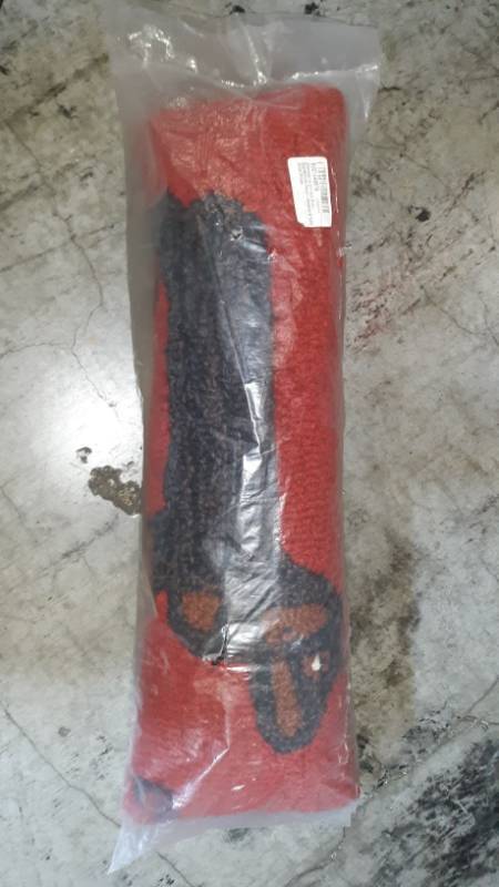 lot 10861 image: Chandler 4 Corners Black Dachshund Hand-Hooked 8x24 Wool Dog Pillow