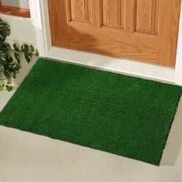 lot 10893 image: Artificial Grass Dormat w SmartDrain Technology - Welcome DoorMat for Entranceway & Porch (24x18)