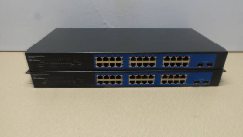 lot 1247 image: Lot of 2 Trendnet Web Smart Gigabit Switch Model TEG-240WS