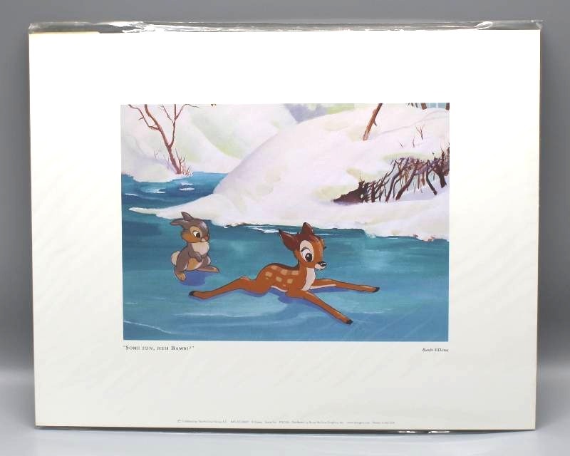 lot 1839 image: Bambi & Thumper Disney Print SOME FUN, HUH BAMBI