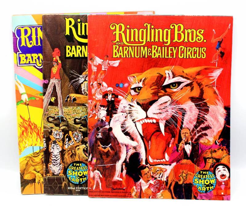 lot 1850 image: Ringling Bros. and Barnum & Bailey Circus - The Greatest Show on Earth Souvenir Programs & Magazines 1973, 1974 & 1975 editions